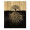 Designart - Tree Silhouette With Roots - Traditional Print on Natural Pine Wood